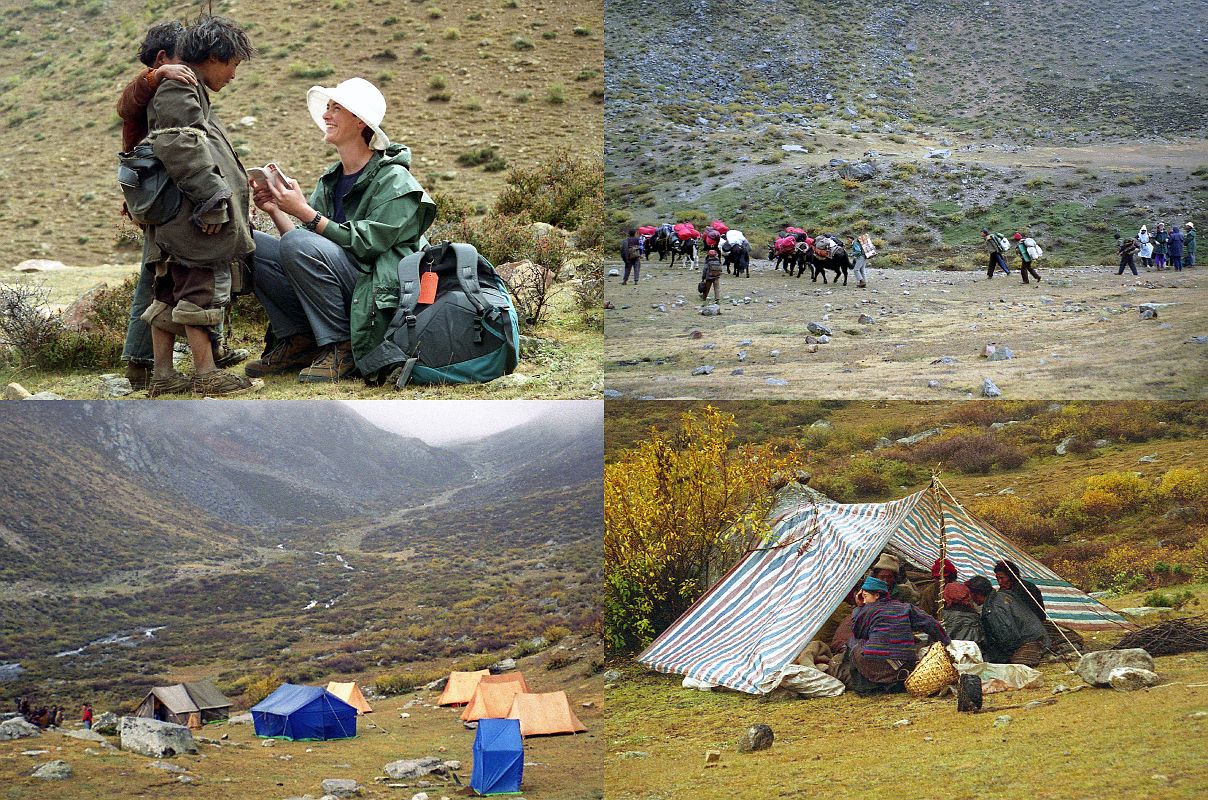 7 3 Talk To Tibetan Boys, Camp At Dhampu, Yak Herders Sleeping Area